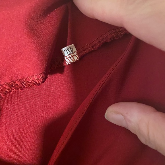 Maroon Polyester Dress - Picture 2 of 4